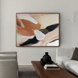 Modern Abstract Canvas Art Beige Abstract Wall Painting Large Beige Abstract Art For Sale