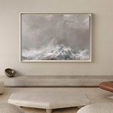 Modern Grey Landscape Wall Art Large Livingroom Canvas Wall Art Acrylic Painting For Sale 