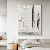 Black And White Abstract Painting Large Canvas Wall Art, Original Textured Painting Textured Art