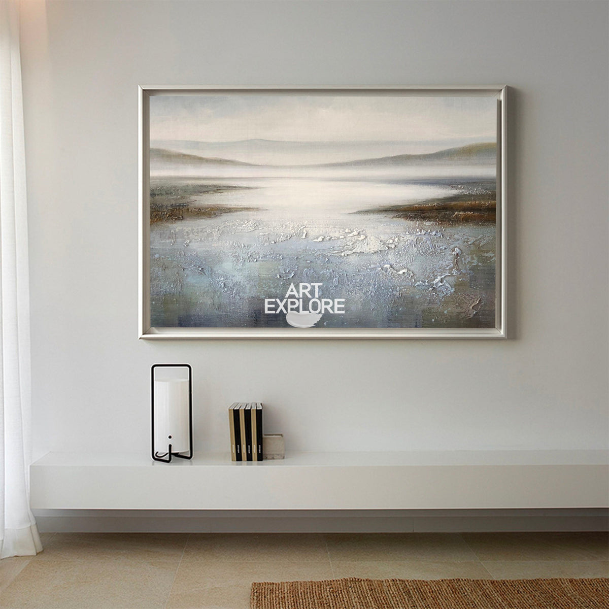 Modern Textured Landscape Oil Paintings Large Canvas Wall Art Abstract Landscape Wall Art For Sale