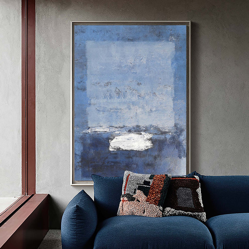 Blue Minimalist Art Large Minimalist Wall Art Contemporary Abstract Paintings