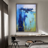 Large Abstract Coastal Canvas Art  Acrylic Abstract Beach Painting On Canvas For Living Room 