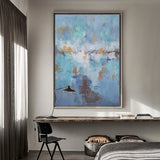 Big Acrylic Seascape Abstract Paintings Extra Large Coastal Wall Art Canvas