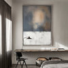 Wabi-sabi Minimalist Canvas Wall Art, Rothko Style Canvas Art Black White Acrylic Painting For Sale