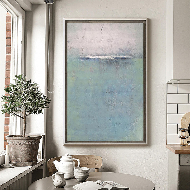 Abstract Ocean Painting Coastal Wall Art Acrylic Seascape Paintings
