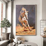 Large Running Horse Wall Art Livingroom Canvas Wall Art Modern Horse Acrylic Painting For Sale