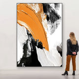 Originial Large Rich Textured Yellow And Black Abstract Painting On Canvas 3D Texture Art Modern Textured painting Large AbstractWall Art Livingroom Wall Art