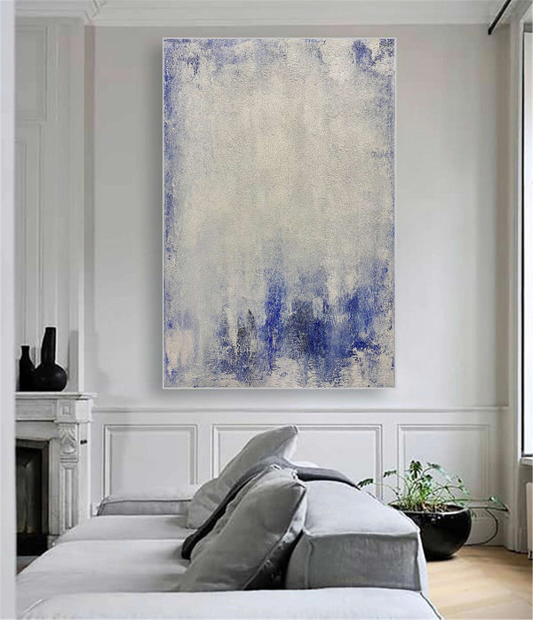 Original Blue And White Abstract Canvas Art Contemporary Art Large Abstract Canvas Wall Art Modern Abstract Painting On Canvas Acrylic