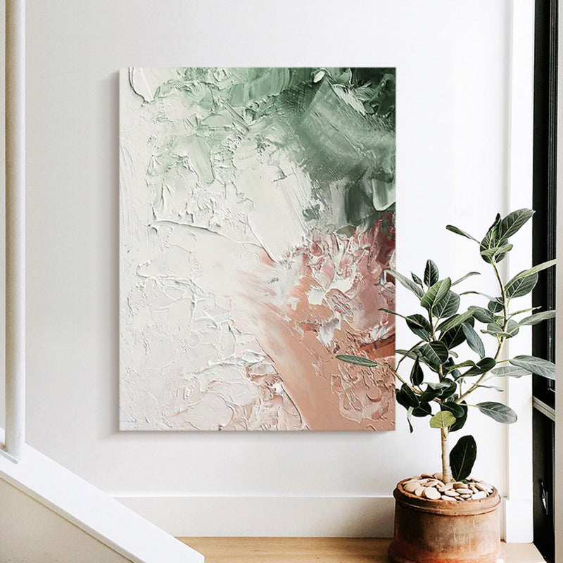 Original Green Pink Rich Texture Abstract Modern Canvas Art Contemporary Art Extra Large Abstract Canvas Wall Art Huge Abstract Painting On Canvas Acrylic