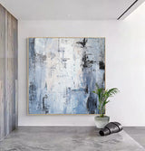 40 x 40 light blue abstract art Modern Art Paintings On Canvas For Sale