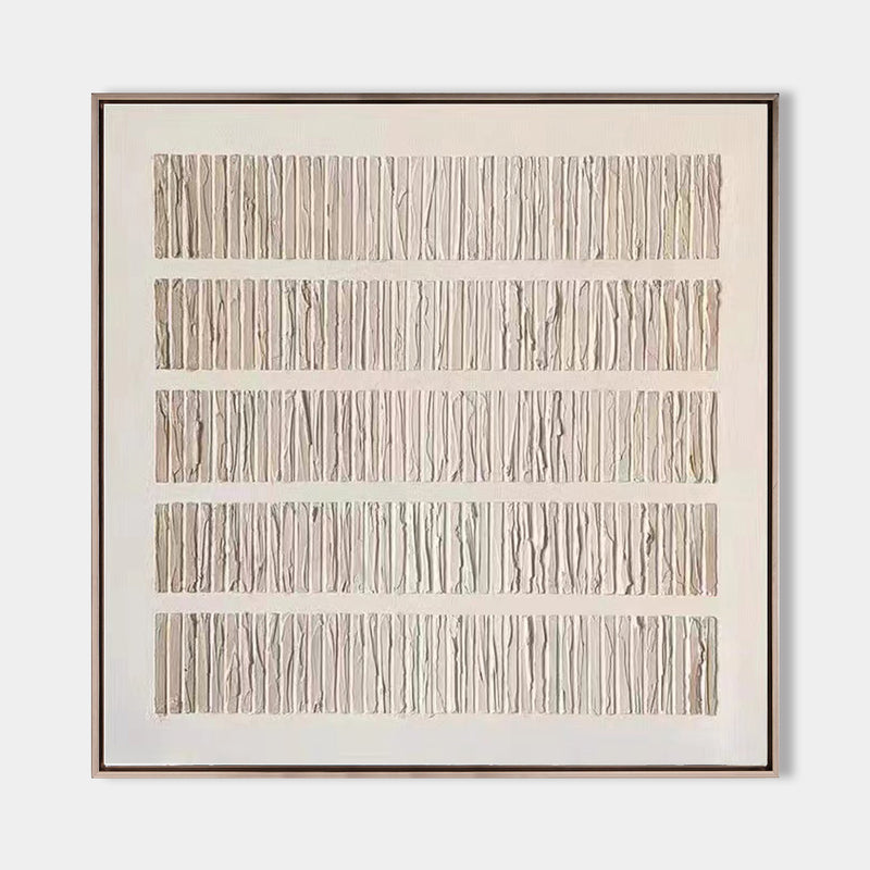 Wabi-sabi Beige Minimalist Art Beige Rich Textured Canvas Art Minimalist Wall Art For Sale