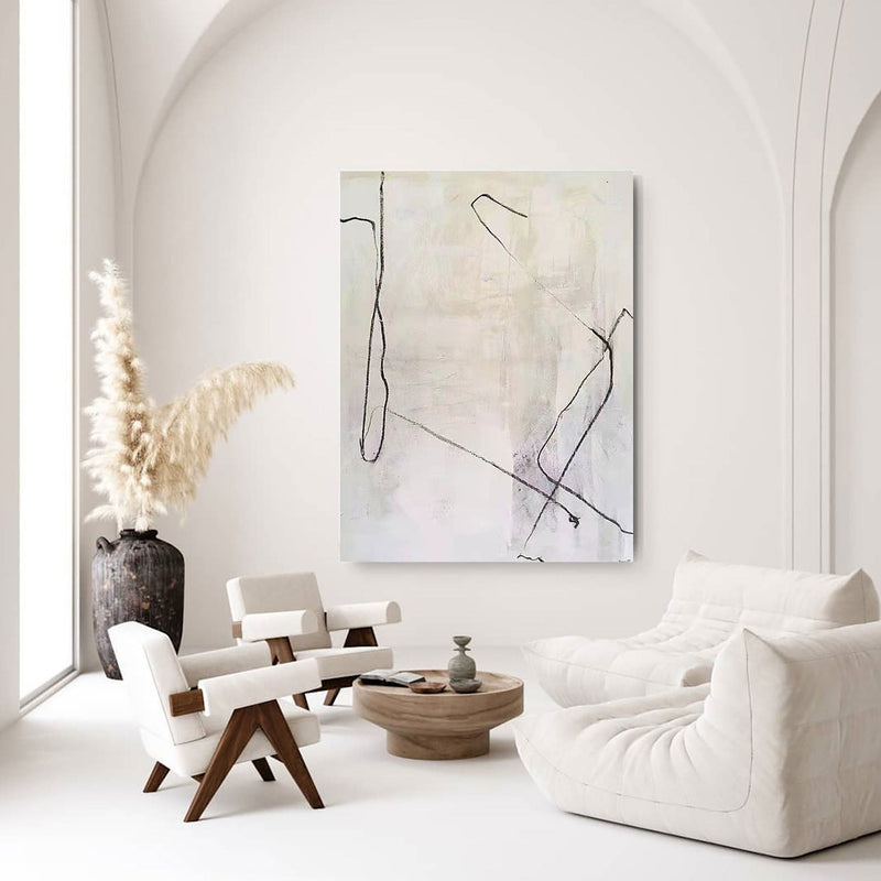 White Abstract Painting White Minimalist Painting Large White Abstract Painting For Home Decor
