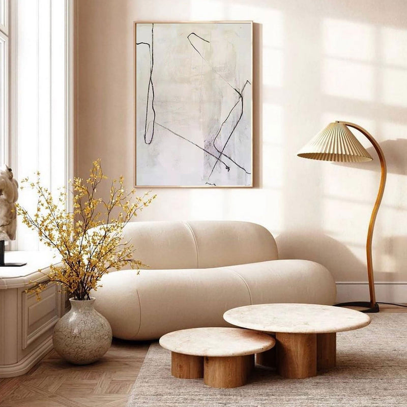 White Abstract Painting White Minimalist Painting Large White Abstract Painting For Home Decor