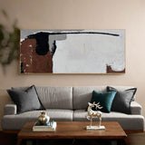 Extra Large Brown Grey Abstract Wall Art, Modern Interior Canvas Wall Art Abstract Acrylic Painting