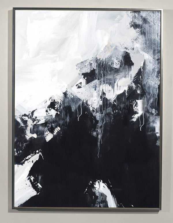 Black And White Abstract Painting Large Acrylic Wall Art Textured Abstract Art