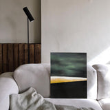 Modern Black And Green Minimalist Painting Gold Abstract Acrylic Painting Livingroom Wall Art For Sale