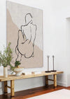 Black And White Body Line Painting Modern Minimalist Painting Minimalist Painting For Livingroom