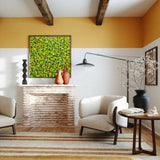 40'' X 40'' Modern Yellow Large Wall Art Abstract Square Paintings Artwork In Stock For Sale