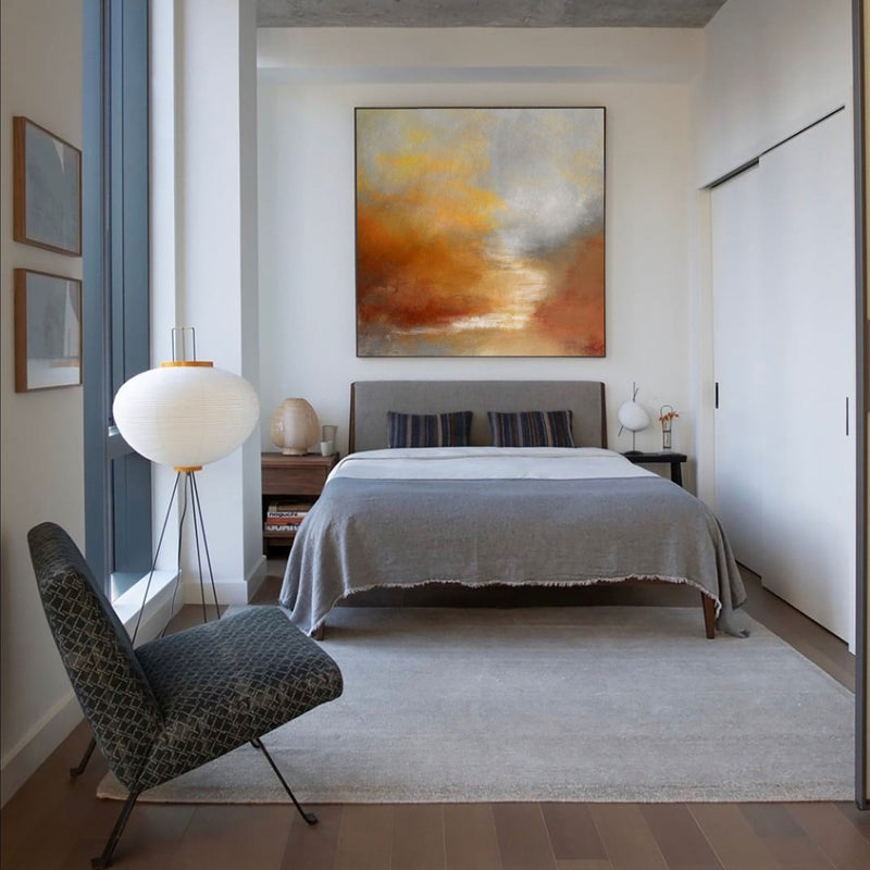 modern large acrylic abstract landscape oil painting on canvas abstract scenery painting for home decor