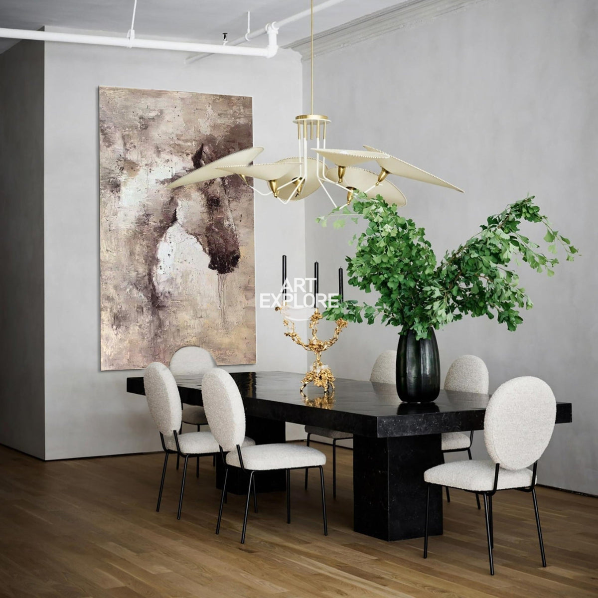  Large Arabian Horse Wall Art Huge Horse Oil Painting For Sale Modern Running Horse Painting On Canvas