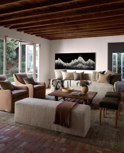 Modern Large Textured Black White Ocean Wave Abstract Painting Panoramic Wall Art Huge Canvas Art For Home Decor