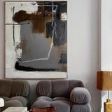 Large Black And Brown Artwork Oversized Framed Wall Art  Large Wall Art