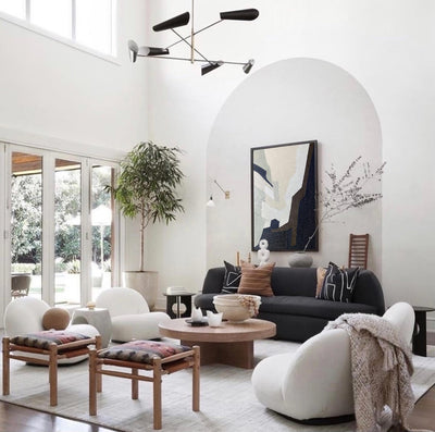 neutral minimalist painting abstract acrylic painting canvas wall art for living room