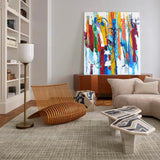 Original Colorful Abstract Art Extra Large Abstract Painting Squares Canvas Painting For Home Decor