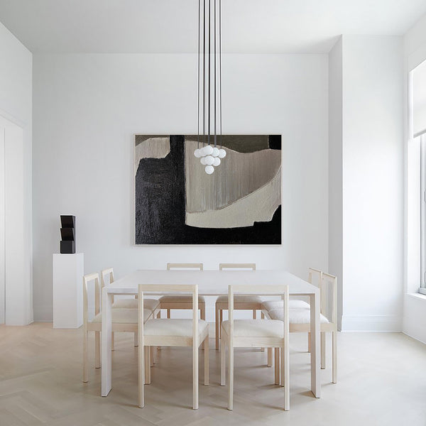 Black And Grey Wall Art Abstract Acrylic Art Canvas Painting For Living Room Painting Ideas On Home Decor