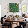 47'' X 47'' Modern Green Large Wall Art Abstract Square Paintings Artwork In Stock For Sale