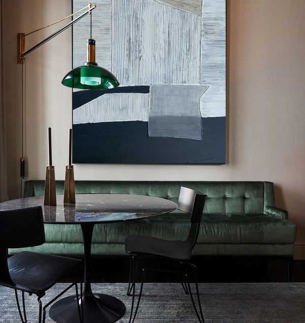 Extra large black and brown minimalist abstract artabstract acrylic painting for living room