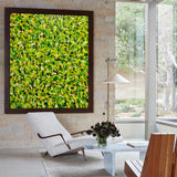 40'' X 40'' Modern Yellow Large Wall Art Abstract Square Paintings Artwork In Stock For Sale