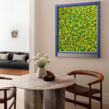 40'' X 40'' Modern Yellow Large Wall Art Abstract Square Paintings Artwork In Stock For Sale