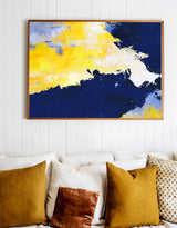 Bright Abstract Painting Blue And Yellow Abstract Art Acrylic On Canvas