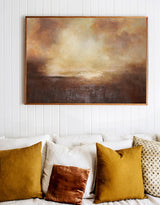 Abstract Coastal Wall Art Seaside Painting Abstract Seascapes Brown Modern Coastal Artwork