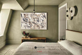 Beige Abstract Wall Art Beige Abstract Minimalist Painting Beige Acrylic Painting For Livingroom