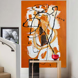 Orange Abstract Painting Oversized Abstract Canvas Art Abstract Interior Painting Modern Abstract Painting Large Canvas Art For Living Room