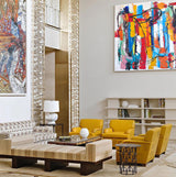 Original Colorful Abstract Art Extra Large Abstract Painting Squares Canvas Painting For Home Decor