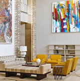 Original Colorful Abstract Art Extra Large Abstract Painting Squares Canvas Painting For Home Decor