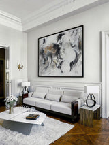 Black And White Abstract Art Large Modern Abstract Canvas Painting
