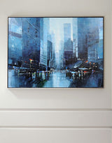 Abstract City Canvas Art Architecture Painting Modern Cityscape Art