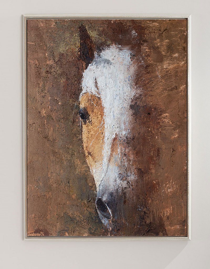 Abstract Horse portrait Painting Large Horse Artwork Modern Horse Canvas Wall Art