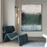 Green And Blue Abstract Acrylic Painting On Canvas Abstract Landscape Canvas Art Original Abstract Art