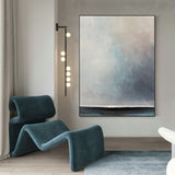 Modern Blue Abstract Wall Art Large Acrylic Painting Livingroom Canvas Artwork For Sale