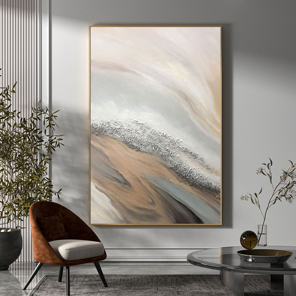 Abstract Grey Canvas Painting Large Original Acrylic Abstract Canvas Art Modern Abstract Painting 