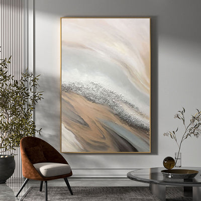 Abstract Grey Canvas Painting Large Original Acrylic Abstract Canvas Art Modern Abstract Painting 
