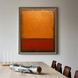 Red And Orange Minimalist Acrylic Painting On Canvas Extra Large Minimal Canvas Art Abstract Minimalist Modern Wall Art