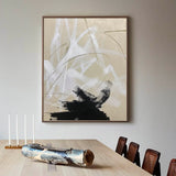 Modern Heavy Textured Painting Large Beige Abstract Wall Art Acrylic Painting For Livingroom