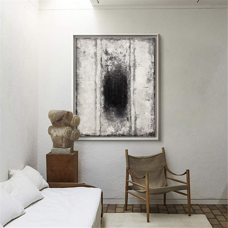 Black White Abstract Wall Art Extra Large Abstract Painting Acrylic Modern Abstract Canvas Art Contemportary Art