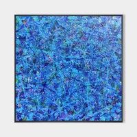 Blue Square Abstract Art 47'' X 47'' #IS84